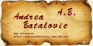 Andrea Batalović vizit kartica